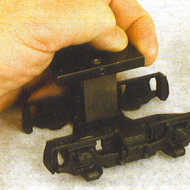 Here's another super handy backing stake. It is the BR1- SP which fits snugly and firmly on the inside of Lionel F3 and GP side frames as shown here.